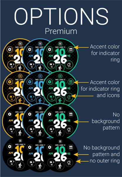Color Watch Face (by HuskyDEV) - عکس برنامه موبایلی اندروید