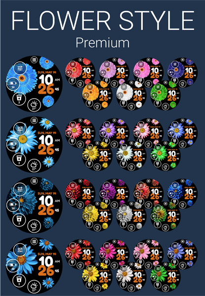 Flower Watch Face by HuskyDEV - عکس برنامه موبایلی اندروید