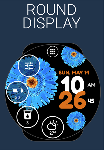 Flower Watch Face by HuskyDEV - عکس برنامه موبایلی اندروید