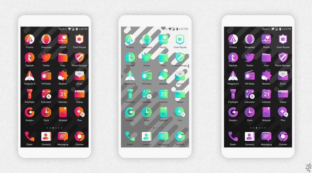 Gradient UI Theme (EMUI 4.X) - Image screenshot of android app