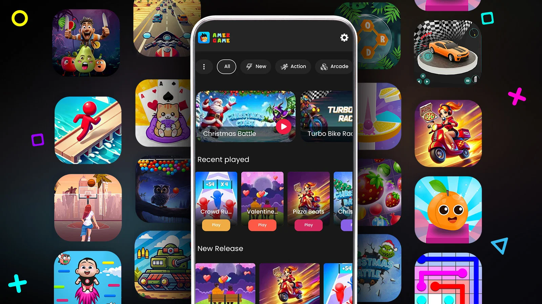 Amez Game - Online mini games - عکس بازی موبایلی اندروید