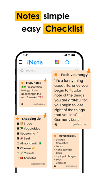Note Easy Notebook, Color Note - Image screenshot of android app