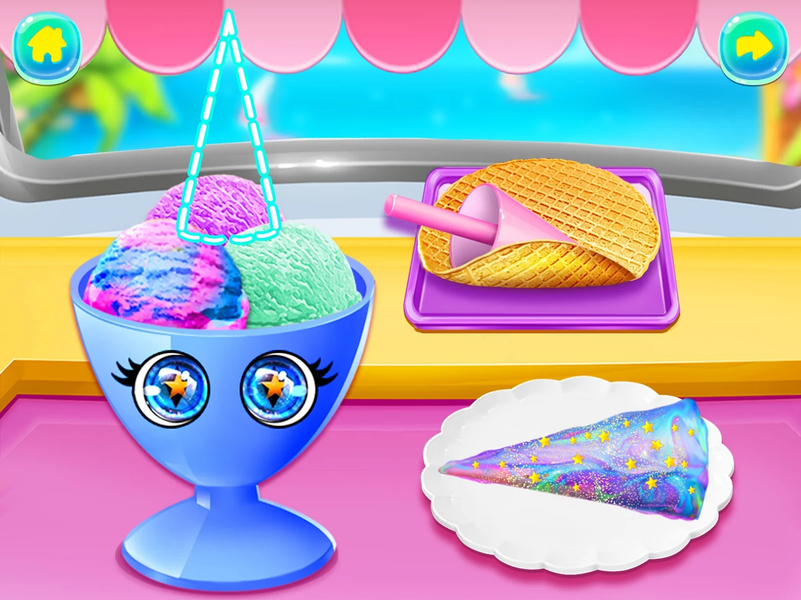 Princess Ice Cream Maker Games - Gameplay image of android game