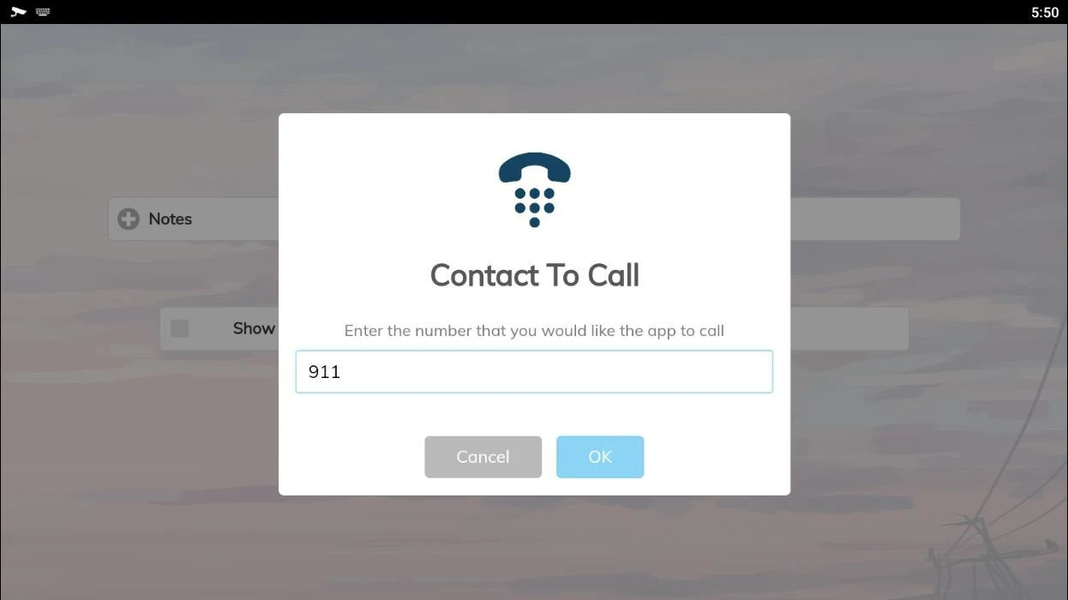 Lock Screen Emergency Contact - Image screenshot of android app