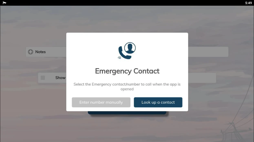 Lock Screen Emergency Contact - Image screenshot of android app