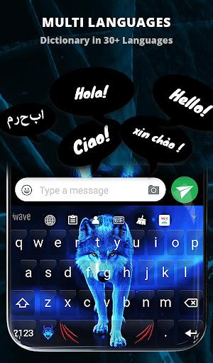 Ice Wallpaper + Keyboard: Wolf - Image screenshot of android app