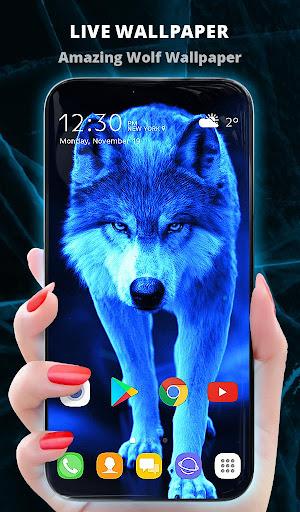 Ice Wallpaper + Keyboard: Wolf - عکس برنامه موبایلی اندروید