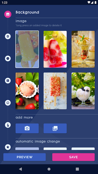 Ice Cream Live Wallpaper - Image screenshot of android app