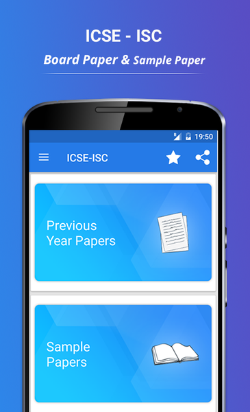 ICSE & ISC Sample Paper - Image screenshot of android app