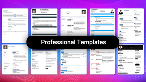 Resume - Intelligent CV maker - عکس برنامه موبایلی اندروید