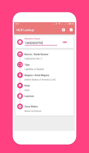 HLR Lookup - Image screenshot of android app