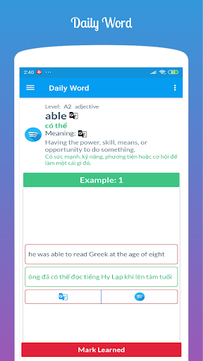 IELTS Vocabulary PRO - عکس برنامه موبایلی اندروید