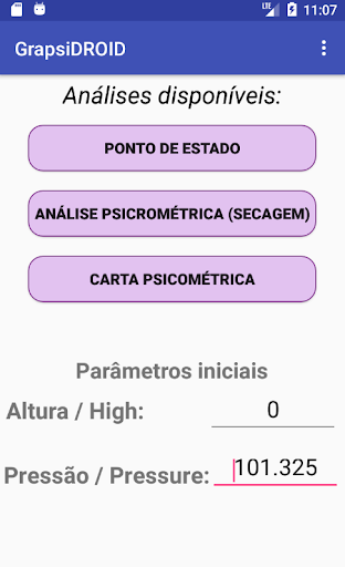 Calculo Psicrometrico - Image screenshot of android app
