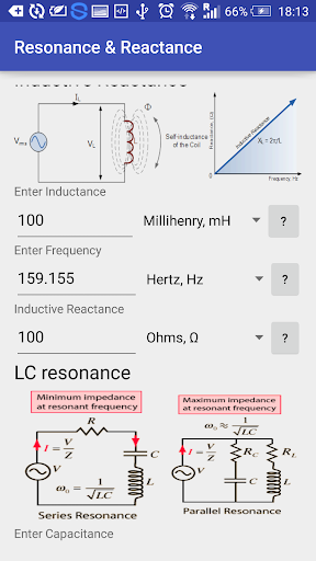 Resonance & Reactance Calc - عکس برنامه موبایلی اندروید