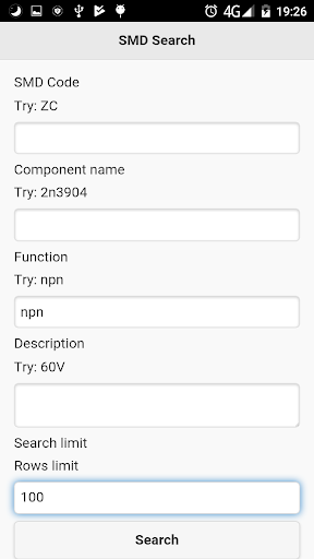 SMD component search offline BETA - عکس برنامه موبایلی اندروید