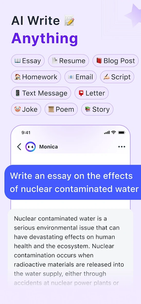 Monica AI: Deep Chat & Search - عکس برنامه موبایلی اندروید