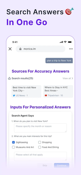 Monica Chatbot AI Assistant - Image screenshot of android app
