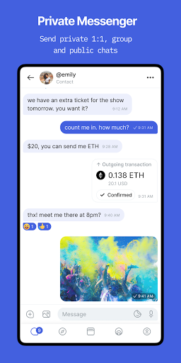 Status: Ethereum Crypto Wallet - Image screenshot of android app