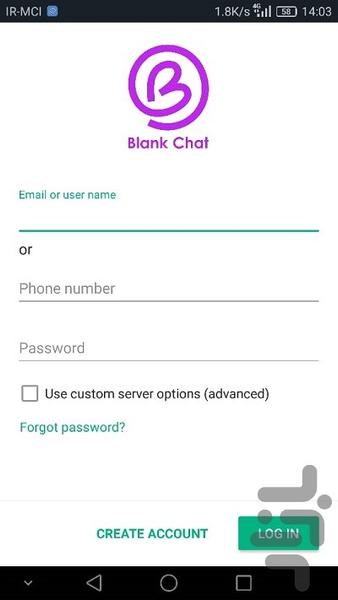 Blank Chat - Image screenshot of android app