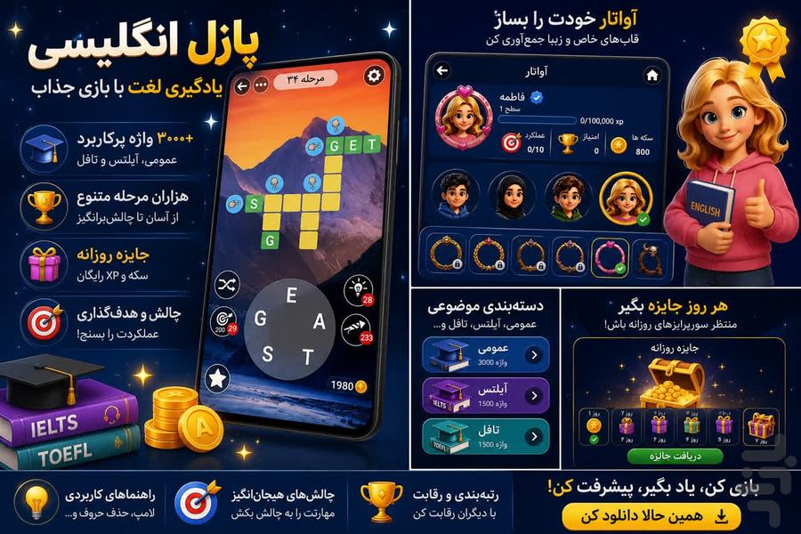 English Puzzle - Gameplay image of android game