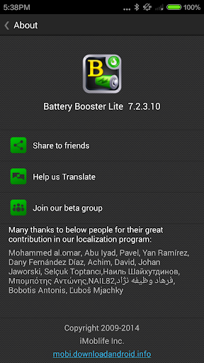 Battery Booster Lite - عکس برنامه موبایلی اندروید