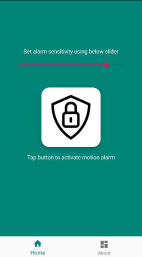 Motion Alarm - Triggers on Phone Movement - Image screenshot of android app