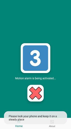 Motion Alarm - Triggers on Phone Movement - Image screenshot of android app