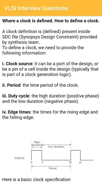 VLSI Interview Questions - CTS - عکس برنامه موبایلی اندروید