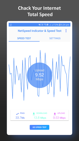 Net Speed Indicator Speed Test - Image screenshot of android app