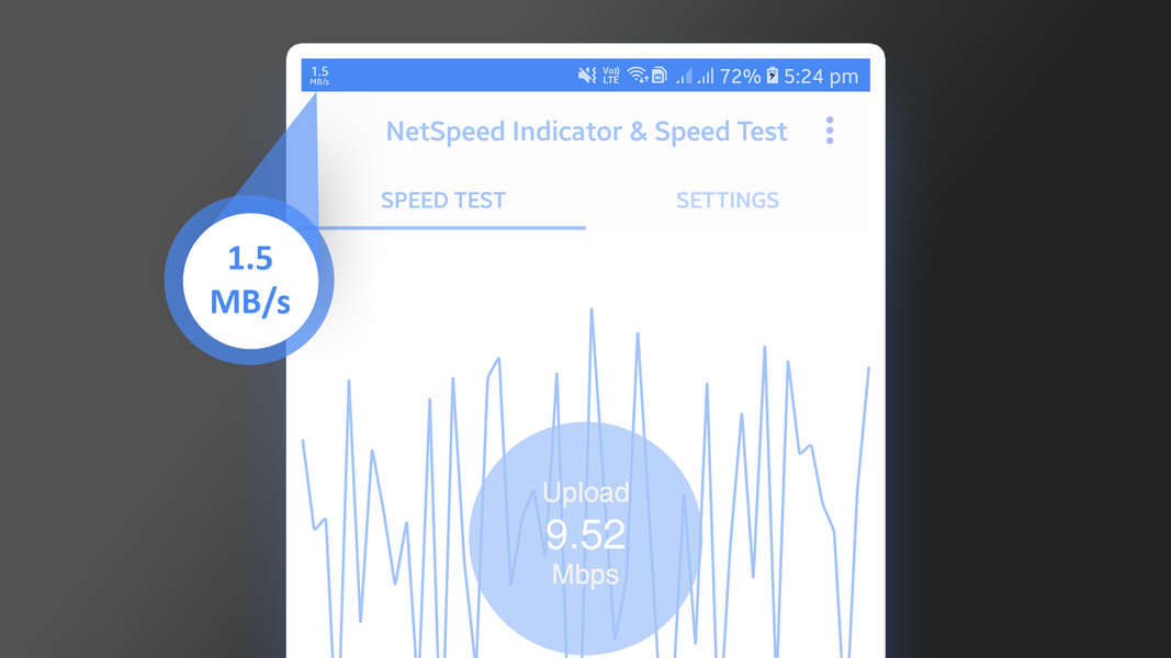 Net Speed Indicator Speed Test - Image screenshot of android app