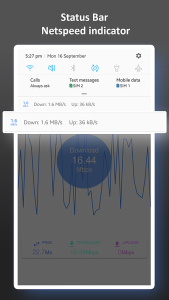 Net Speed Indicator Speed Test - عکس برنامه موبایلی اندروید