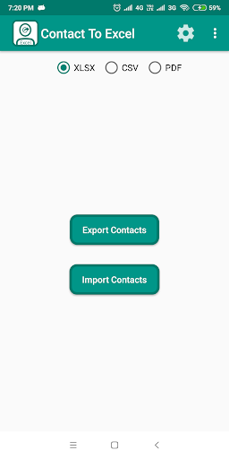 Contact To Excel - Image screenshot of android app
