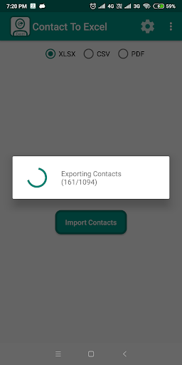 Contact To Excel - Image screenshot of android app