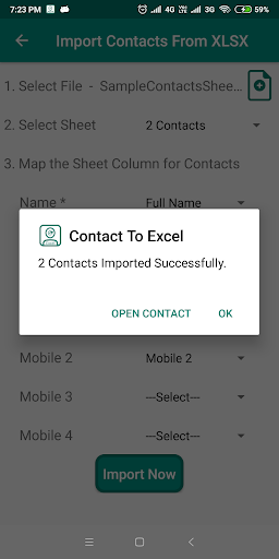 Contact To Excel - عکس برنامه موبایلی اندروید