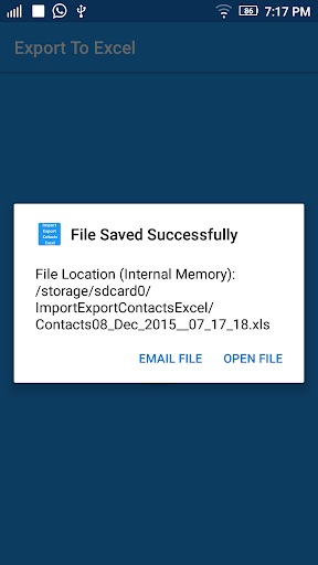 Import Export Contacts Excel - عکس برنامه موبایلی اندروید