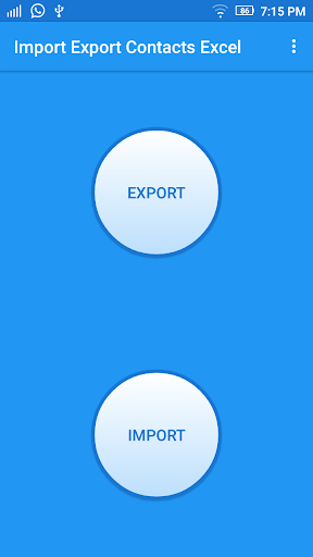 Import Export Contacts Excel - Image screenshot of android app