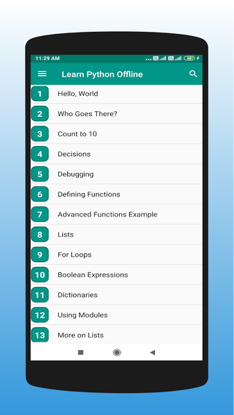 Learn Python Offline - Image screenshot of android app