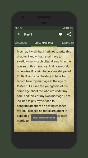 Autobiography - Mahatma Gandhi - Image screenshot of android app