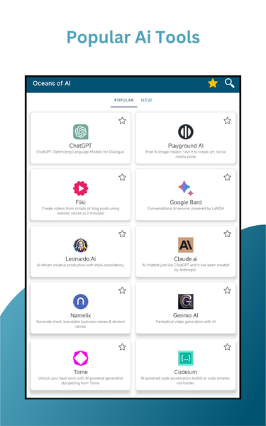 Oceans of AI - All AI Tools - عکس برنامه موبایلی اندروید