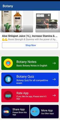 Botany - Notes & Quiz App - Image screenshot of android app