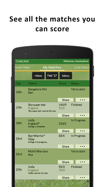 Offline cricket scoring hotsell app