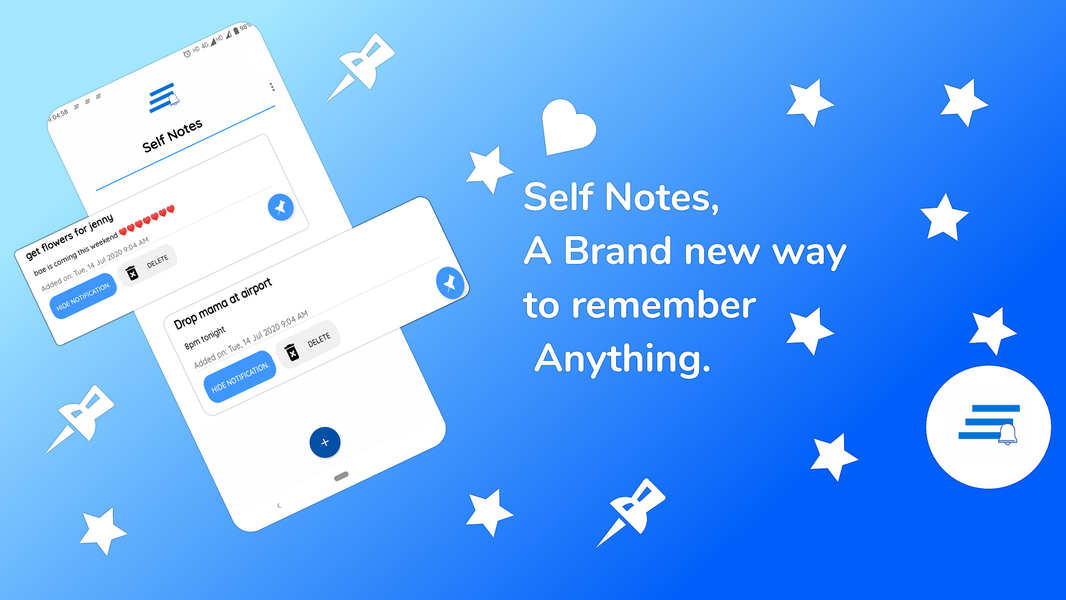 SelfNotes: Notes in Status bar - عکس برنامه موبایلی اندروید