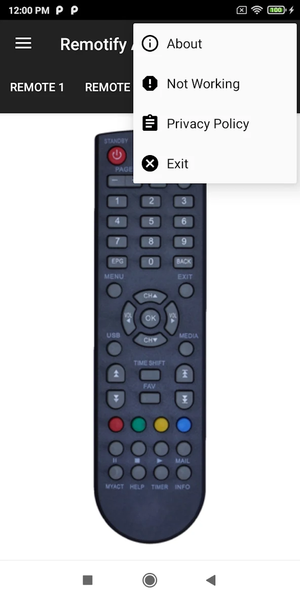SetTop Box Remote Control - عکس برنامه موبایلی اندروید