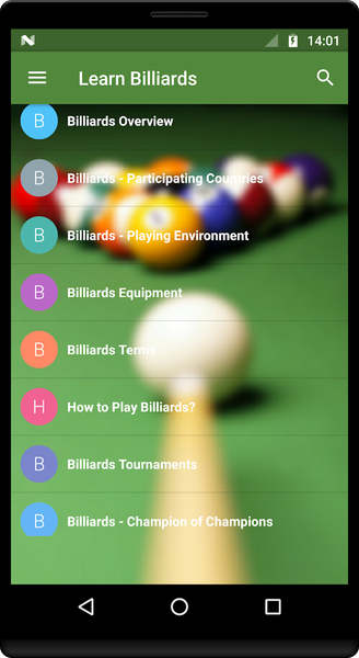 Learn Billiards - Image screenshot of android app