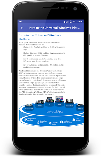 Learn - Windows ۱۰ Development - عکس برنامه موبایلی اندروید