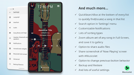 Musicolet Music Player – پخش موسیقی موزیکولت - عکس برنامه موبایلی اندروید