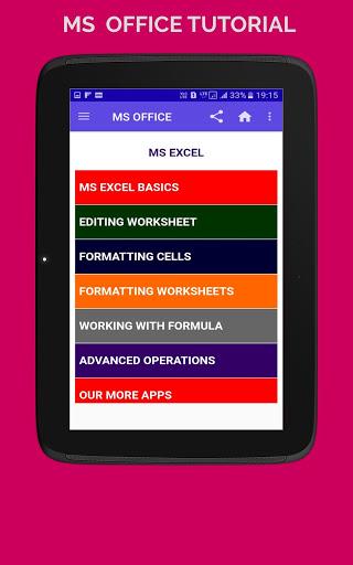 MS OFFICE (WORD EXCEL POWERPOINT) TUTORIAL OFFLINE - عکس برنامه موبایلی اندروید