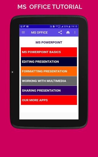MS OFFICE (WORD EXCEL POWERPOINT) TUTORIAL OFFLINE - عکس برنامه موبایلی اندروید