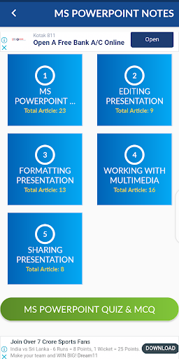 MS OFFICE (WORD EXCEL POWERPOINT) TUTORIAL OFFLINE - عکس برنامه موبایلی اندروید