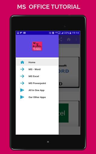 MS OFFICE (WORD EXCEL POWERPOINT) TUTORIAL OFFLINE - عکس برنامه موبایلی اندروید